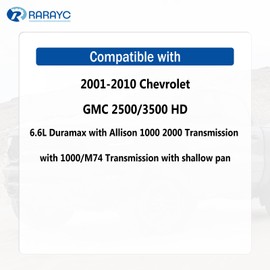 RARAYC Allison 1000 Transmission Filter Kit: Genuine 29537965 Shallow Pan Filter & 29539579 Spin-On Filter for 2001-2010 GM 6.6L Duramax