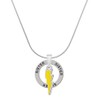 Delight Jewelry Silvertone Yellow Lightning Bolt - Sister Ring Charm