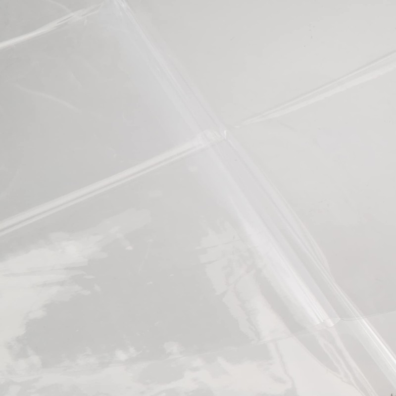 Douceur d'Intérieur CDaffaires Tischdecke, rund, PVC, einfarbig, 15/100, transparent, Polyvinylchlorid,