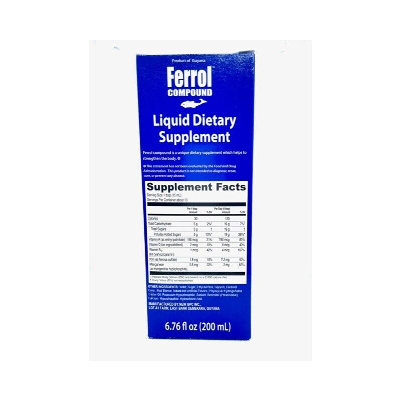 Ferrol Compound Supplement Dietetico Liquido 6.76 oz
