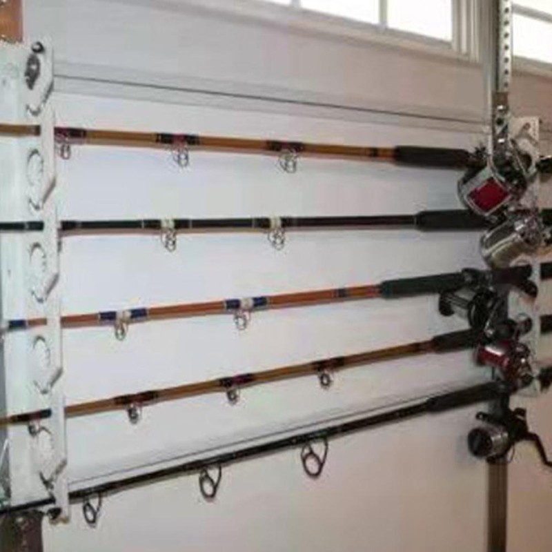 2Pcs 10 Hole Fishing Rod Racks Fishing Pole Wall or