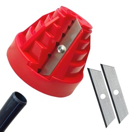 SmartProduct Plastic Pipe Chamfer Tool - Pipe Deburring Tool for 20, 25, 32, 40, 50 and 63 mm Plastic Pipes - High Performance Pipe Cutter - PVC Pipe Cutter and 2 Spare Blades