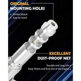 Intake & Exhaust Engine Variable Valve Timing (VVT) Solenoid with Crankshaft & Camshaft Sensor Kit Compatible with Camaro Equinox Traverse GMC Terrain ATS Buick V6 OE# 12586722 12684186 12615626