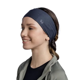 Buff Unisex Adult Solid Night Blue CoolNet UV Wide Headband, Black, One Size
