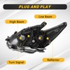 Headlight Assembly Fit for 2010-2011 Toyota Prius Black Housing Clear