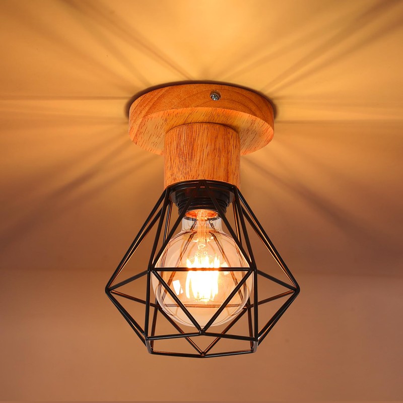 DELIPOP Ceiling Light Retro, Vintage Ceiling Light Industrial E27, Lamp