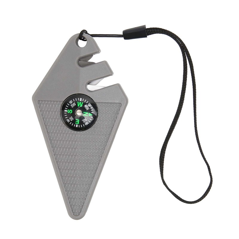 2PCS 6 in 1 Outdoor Knife Sharpener with Compass Survival