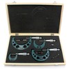 Premium Outside Micrometer Set 0-100mm/0.01mm Precision Machinist Tool w/Carbide Tips