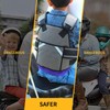 Children's Motorcycle Seat Belt with 4-in-1 Buckle, Baby Fall Protection,