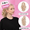 JUVABUN Claw Clip Beach Waves Ponytail Extension 12" - Beach