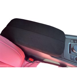 Car Console Covers Plus Made in USA Designed for The Center Console of The Mazda CX50 CX70 CX90 with Split Console Pair of Fleece Auto Armrest Covers Black