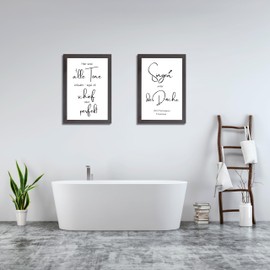 EQUIK PRODUCTS Bathroom Poster | Bathroom Decoration | Modern Bathroom Furniture | Sayings | Set of 2 | Wall Picture | Shower (Shower Concert)