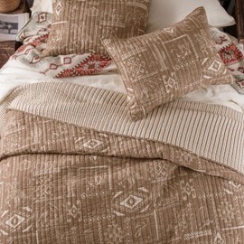 Rod's Exclusive Westward Trail Sham - Classic Cowboy Chalk Motifs - Chocolate Brown - Cotton - Standard Size (20x26in)