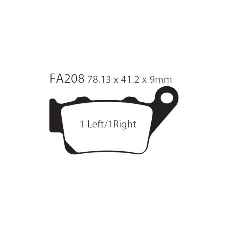 Juego De Balatas Traseras Para Bajaj Pulsar Ns200 Fa208 Mtc