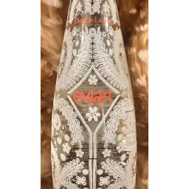 LaCroix New Unopened Lace Snowflake Evian Christian Lacroix Glass Holidays Wedding