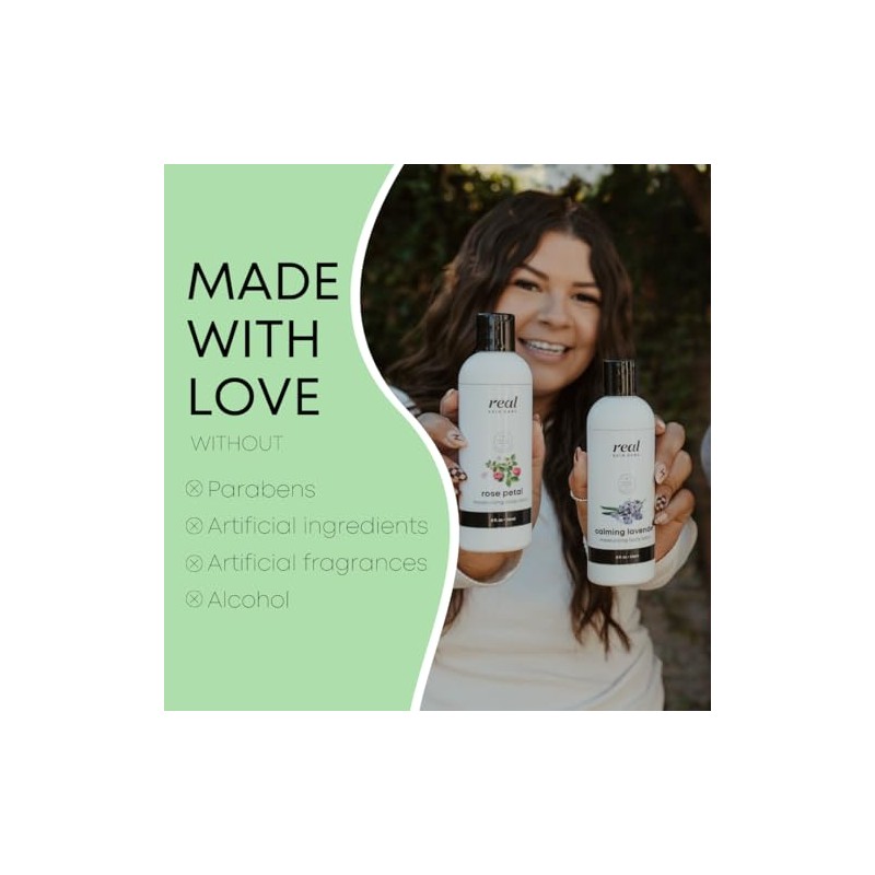 Real Skin Care- Loción corporal orgánica | Reafirma e hidrata