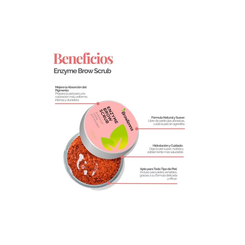 Exfoliante para cejas BrowXenna (Exfoliante para cejas de Enzima)