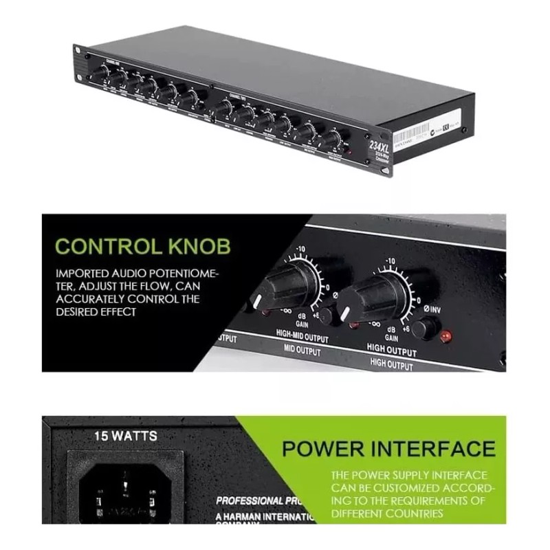 Otras Mxx 234xl Crossover Audio Profesional 3 Vías Divisor Frecuencia