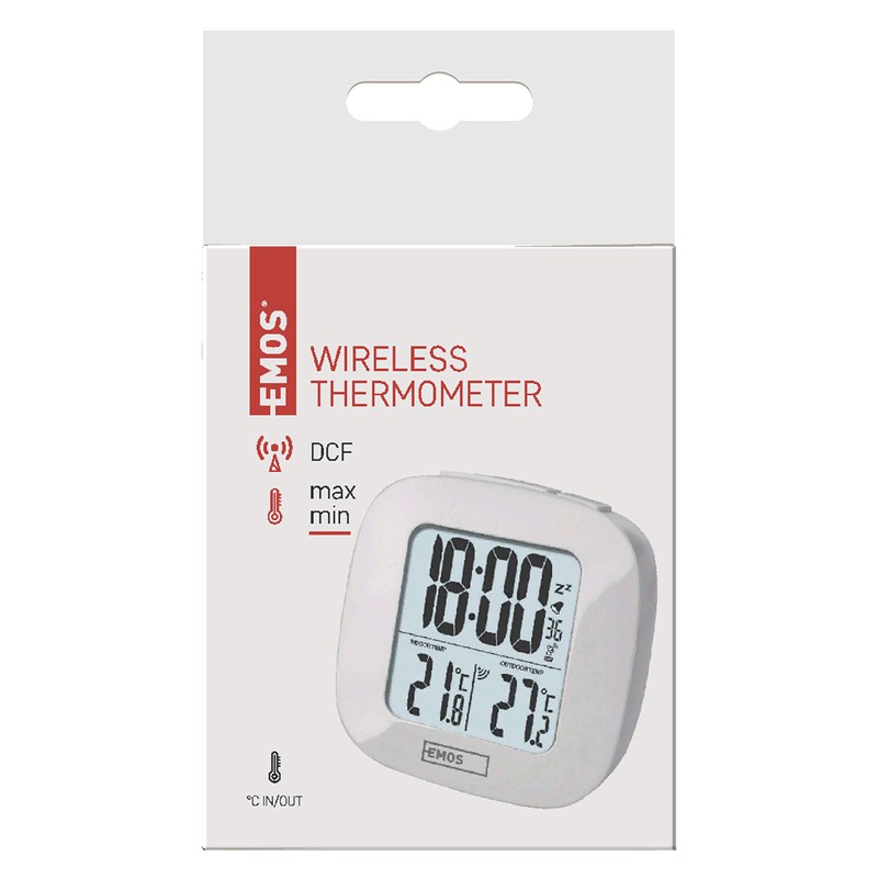 EMOS Digital Thermometer with Outdoor Sensor, Indoor and Outdoor Thermometer