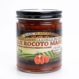 Peruvian AJI Rocoto Mash by Magic Plant – Manzano Chili Pepper Mash | Add Exotic Flavors to Your Dishes - Spicy Drinks | Medium Heat - Fruity Slight Sweet Flavors | Non GMO - Natural (9 oz)