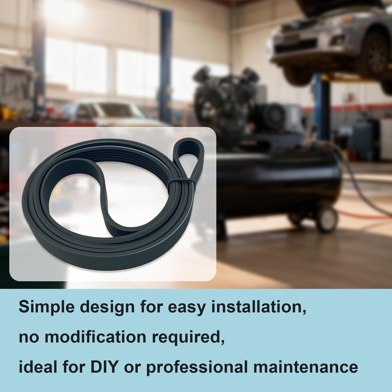 BT-48 Air Compressor Belt Poly-V Belt Compatible With Campbell Hausfeld