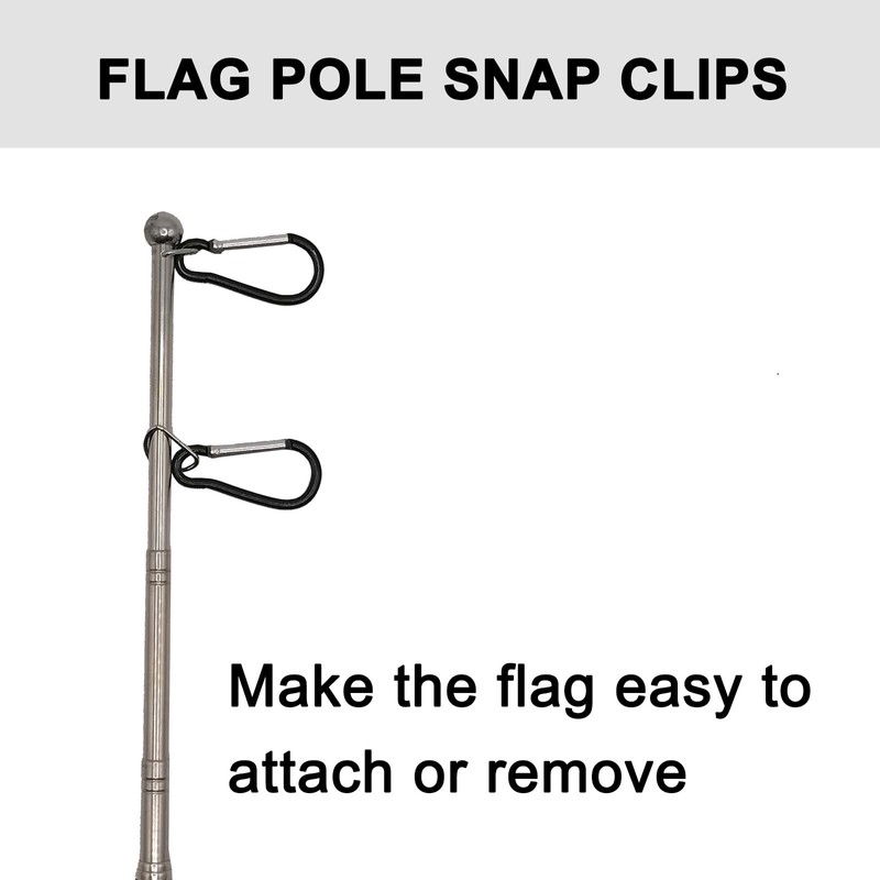 National Flag Countries Flags with Handheld Flagpole Telescopic Stainless Steel