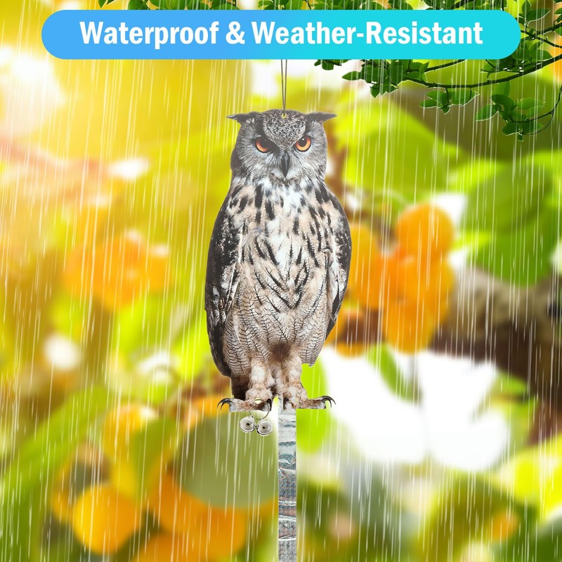 3 Pcs Owl to Keep Birds Away Reflective Owl Bird