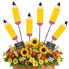 Pickmesh 6 Pcs 12" Football Yard Sign Stakes Metal Helmet
