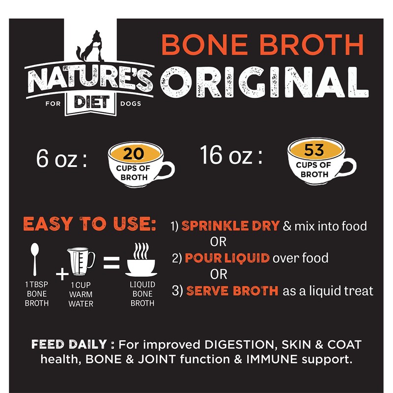 Nature's Diet Pet Bone Broth Protein Powder with Pumpkin, Fish