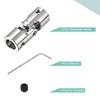 sourcing map 12mm to 12mm Inner Dia Rotatable Universal Joint