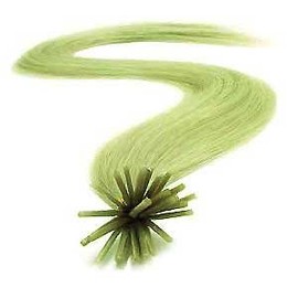 25 Strands Micro Ring Links Locks Beads Straight Keratin Stick I Tipped Pre Bonded Human Hair Extensions Smoky Ash Blonde (Sky) Color