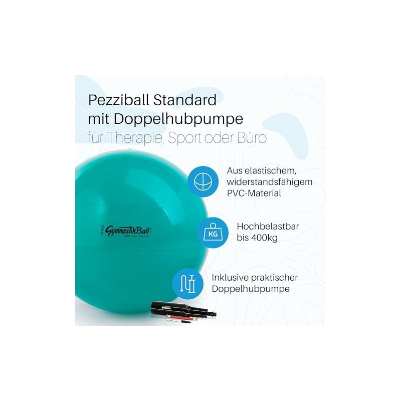 PEZZI Original Gymnastics Ball Plus Pump Seat Therapy Pilates