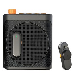 Wireless Lavalier Speaker, Wireless Bluetooth PA System with 2 Microphones, Portable Voice Amplifier for Teachers/Coaches/Events - Rechargeable Bluetooth Speaker with USB Mode, Clear Sound