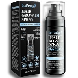 Natural Hair Growth Spray Serum for Men: Hair and Scalp Oil with Rosemary, Batana Oil, Rice Water, Castor Oil, Caffeine, Biotin - Effective Hair Thickening and Hair Loss Treatment for Men 60ml
