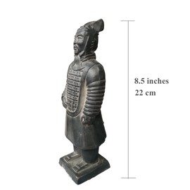 Terracotta Warriors, Ancient China Qin Dynasty Terracotta Warriors Sculpture Home Display Table Display Gift Multi Presentation 8.8" Tall, Civil Officer