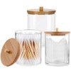 Cotton Pad Holder, 3 Pcs Bathroom Jars Cotton Pad Holder