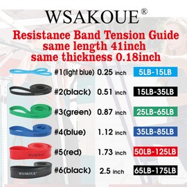 WSAKOUE Pull Up Band, Resistance Band, Pull Up Assistance Band Resistance Exercise Band for Men & Women Working Out, Body Stretching, Physical Therapy, Muscle Training - Green