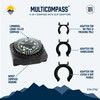 Sun Company MultiCompass - 4-in-1 Compass with Clip Adapters |