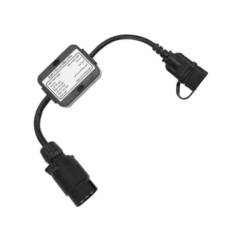 Trailer Connector European 7 Pin to American 4 Pin Taillight