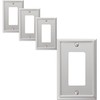 OKAWYC Single Decorator Light Switch Cover Aria Metal Wall Plate,