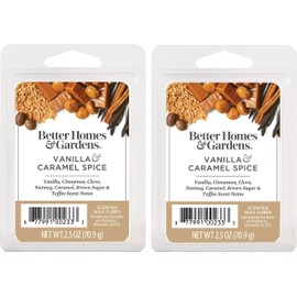 Better Homes and Gardens Scented Wax Cubes 2.5oz 2-Pack (Vanilla Caramel Spice)
