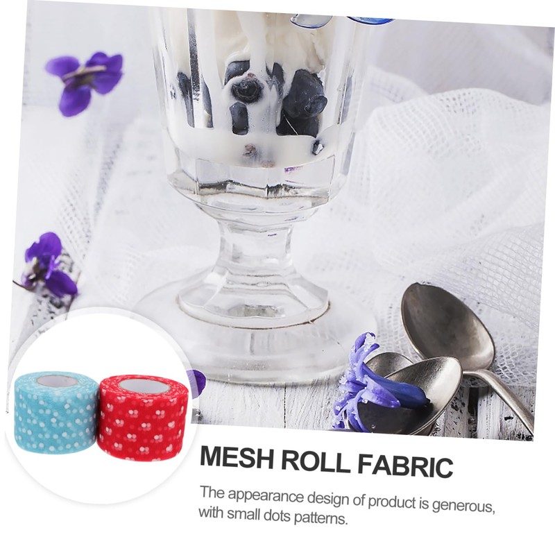 Hohopeti 2 Rolls Dots Pattern Net Yarn Decorative Mesh for