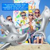 3 Pack 40 Inch Inflatable Shark Large Blow Up Shark