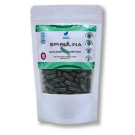Alga Spirulina 100% Pura Bolsa Con 200 Cápsulas.