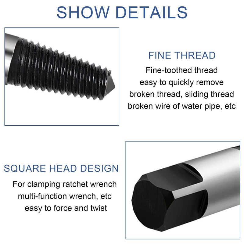 C100AE Easy Out Bolt Extractor Set of 6,Damaged Screw Bolt