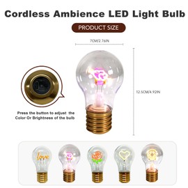 Smiley Face Cordless Moon Light Bulb, USB Rechargeable LED Table Lamp, Little Night Light Lamp Gift for Mother's Day, Mom, Wife Friends, Home Decoration Lamp, Warm Light Only, 3 Brightness Settings