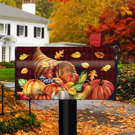Briarwood Lane Fall Bounty Cornucopia Magnetic Mailbox Cover Thanksgiving Autumn Standard