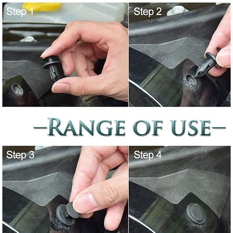 Bombinate Car Bumper Clips (6 Types, Set of 100 +