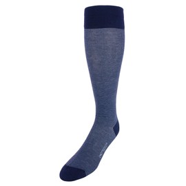 Trafalgar Noah - Calcetines de algodón mercerizado con diseño de cabeza de uñas sobre la pantorrilla, azul, azul marino (Navy and Light Blue), Talla única