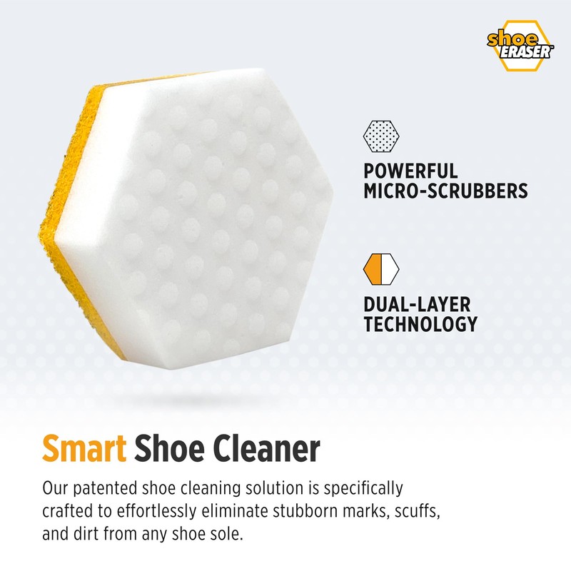 Shoe Eraser Instant MidSole and Sneaker Cleaner, Premium, Disposable, Dual-Sided